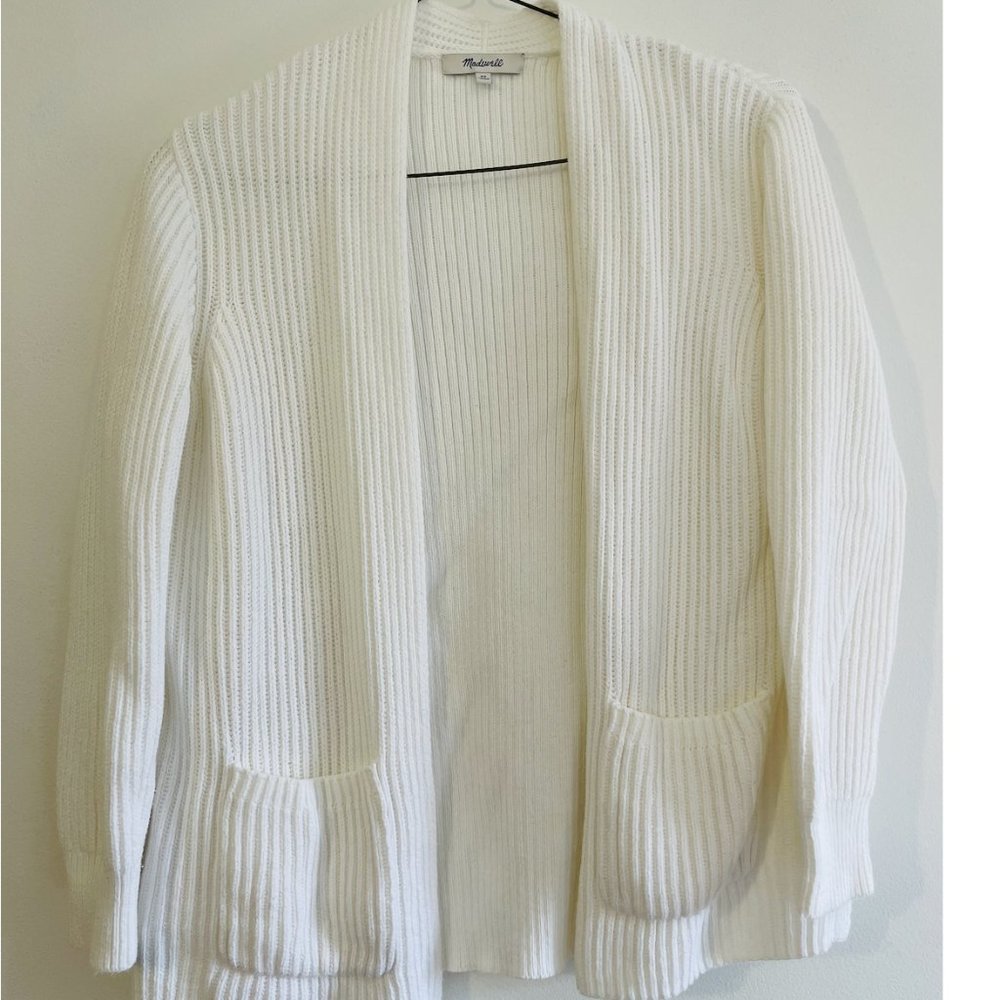 madewell white cardigan